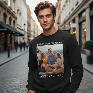 Sweatshirt personnalisé avec votre texte et photo
