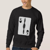 Sweatshirt Personnalisé BLACK KING JOUER CARTE JEU pièce d'éc (Devant)