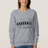 Sweatshirt Personnalisé de Baseball Maman Grey (Devant)