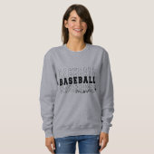 Sweatshirt Personnalisé de Baseball Maman Grey (Devant entier)