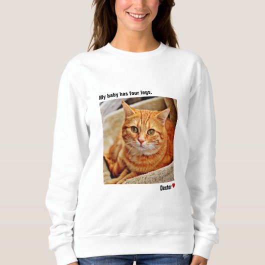Sweatshirt Personnalisé Gros Photo Animal De Compagnie (Devant)