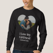 Sweatshirt Personnalisé J'Aime Ma Fille Photo Coeur (Devant)