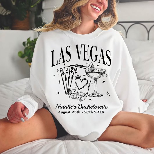 Sweatshirt Personnalisé Las Vegas Bachelorette Party