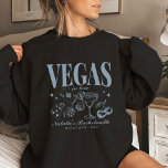 Sweatshirt Personnalisé Las Vegas Bachelorette Party<br><div class="desc">Célébrez votre soirée de bachelorette Las Vegas avec notre Sweatshirt personnalisé de cou crétois Dusty Blue "Vegas Before Vows" Custom Las Vegas Bachelorette Party Ce sweatshirt est plus qu'un vêtement, c'est un énoncé qui reflète l'esprit de votre week-end inoubliable. Doté d'un design rétro intégré et parfaitement intégré, il incarne l'essence...</div>
