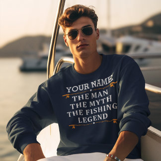 Sweatshirt Personnalisé L'Homme Le Mythe La Légende De La Pêc