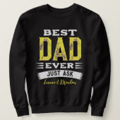Sweatshirt Personnalisé Meilleur Papa Papa Père Toujours Pose (Design devant)