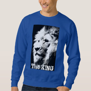 Sweatshirt Personnalisé Pop Art Lion Tête Le Roi Modèle Homme
