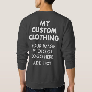 SWEATSHIRT PERSONNALISÉ POUR HOMME - GRIS FONCÉ