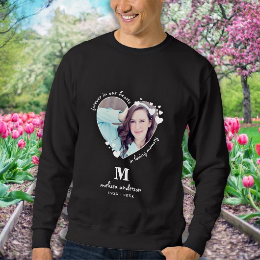 Sweatshirt Personnalisé pour toujours dans nos coeurs Photo M