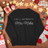 Sweatshirt Personnalisé 'Premier Noël en tant que Madame' Nom