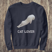Sweatshirt Personnalisé Stylé Mignon Drôle Chat Amoureux Navy