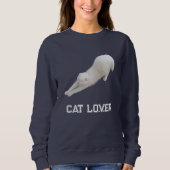 Sweatshirt Personnalisé Stylé Mignon Drôle Chat Amoureux Navy (Devant)