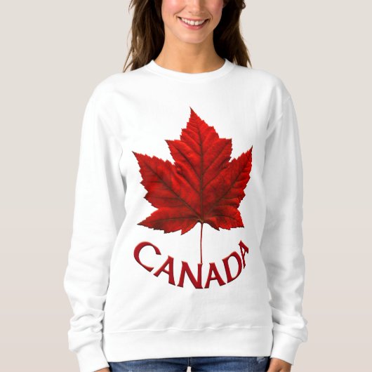 Sweatshirt Personnaliser canadienne sur les chemises de femme (Devant)