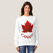 Sweatshirt Personnaliser canadienne sur les chemises de femme (Devant entier)