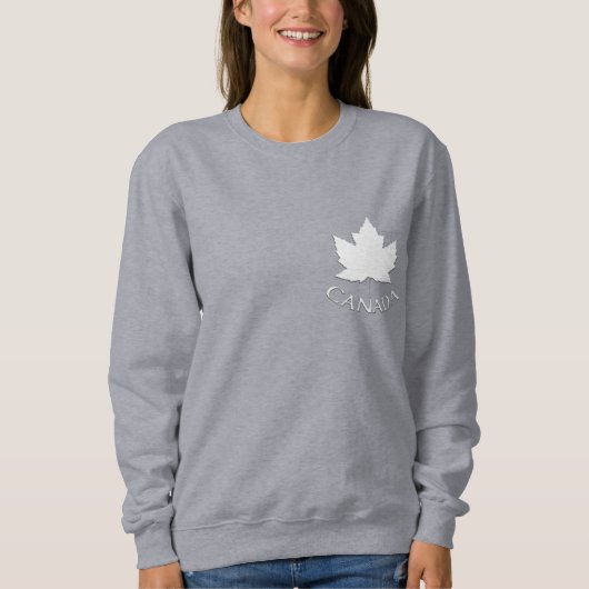 Sweatshirt Personnaliser canadienne sur les chemises de femme (Devant)