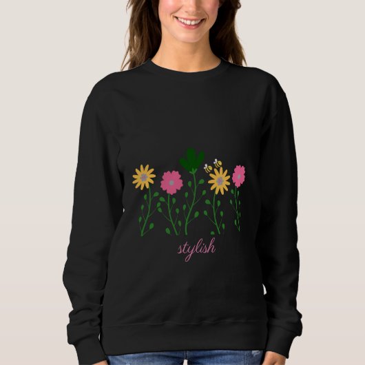 Sweatshirt Personnaliser florale du printemps et de l'été Fem (Devant)