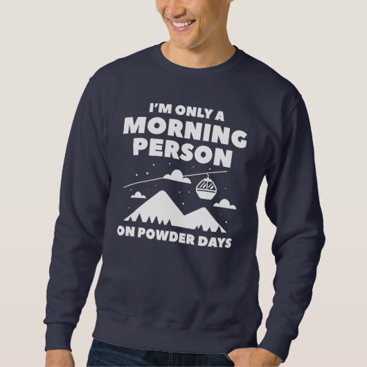 Sweatshirt Personne du matin enneigée (Devant)