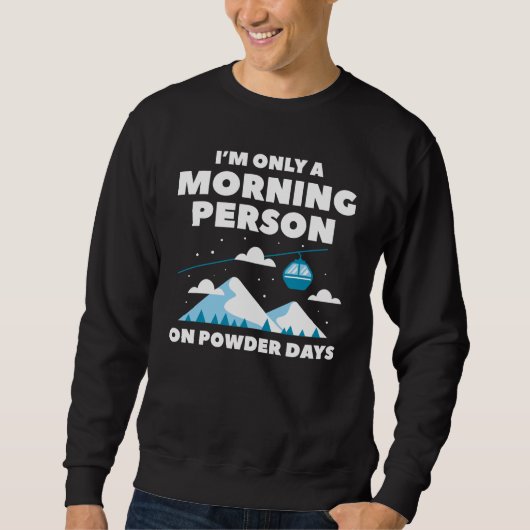 Sweatshirt Personne du matin neige (Devant)