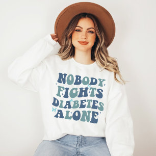 Sweatshirt Personne ne combat seul le diabète