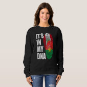 Sweatshirt Peruvian And Burkinabé Mix DNA Flag Heritage (Devant entier)
