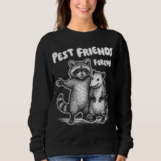 Sweatshirt Pest Friends Forever Blanc Imprimer