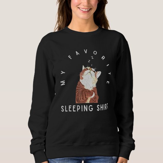 Sweatshirt Pet Late Sleeper Sleepy Napping Sleeping Animal Ca (Devant)