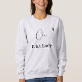 Sweatshirt Pet Lover Ash And Black Script Customized Cat Mom (Devant)