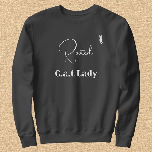 Sweatshirt Pet Lover Customize Dark Grey White Script Cat Mom