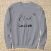 Sweatshirt Pet Lover Grey And Black Script Cat Mom Customized