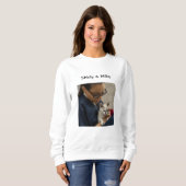 Sweatshirt Pet Lovor Cat Mom Cute Modern Personalized Photo  (Devant entier)