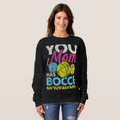 Sweatshirt Petanque Petanque Jeu Bocce Boule Raglan (Devant entier)