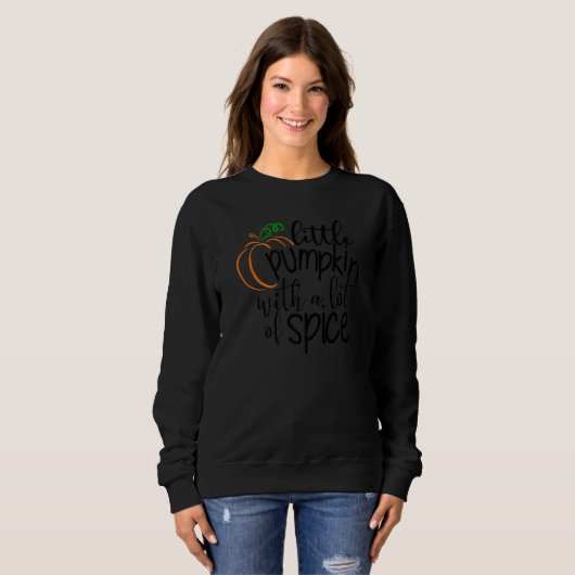 Sweatshirt Petit Citrouille Avec Beaucoup D'Épices Enfants Th (Devant entier)