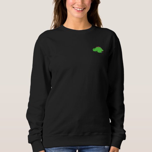 Sweatshirt Petit Dinosaure Vert Stegosaurus (Devant)