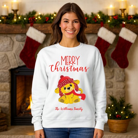 Sweatshirt Petit léopard Joyeux Noël
