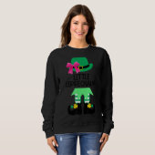 Sweatshirt Petit Leprechaun Avec Bow Jour de la Saint Patrick (Devant entier)
