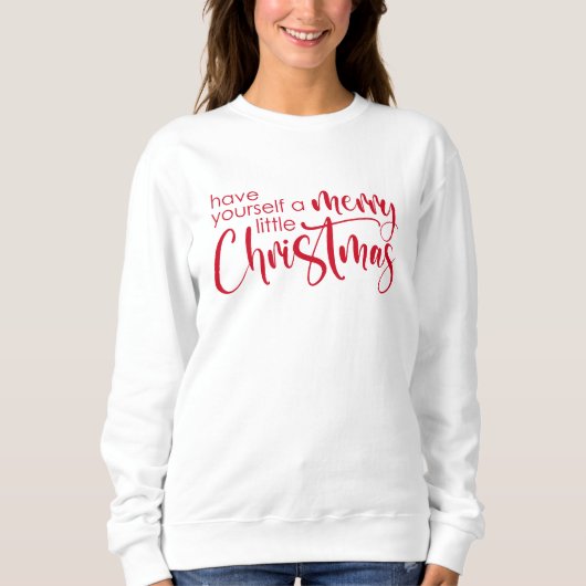 Sweatshirt Petit Noël Rouge Script (Devant)