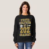 Sweatshirt Petite amie fière d'un diplômé de l'école supérieu (Devant entier)