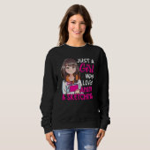 Sweatshirt Petite fille Anime | pour Anime & Sketting Lover (Devant entier)