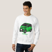 Sweatshirt Petite voiture verte de taille micro (Devant entier)
