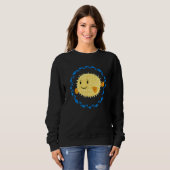 Sweatshirt Petits Poisson De Poisson Lire Mignonne Dans Le Ce (Devant entier)
