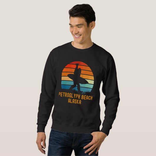 Sweatshirt Petroglyph Beach Alaska Sasquatch Souvenir 1 (Devant entier)