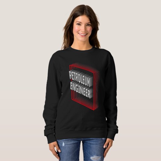 Sweatshirt Petroleum Engineer Job Title Appreciation Retro (Devant entier)