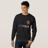 Sweatshirt Petrvald République tchèque Cœur Drapeau Lion Blas (Devant entier)