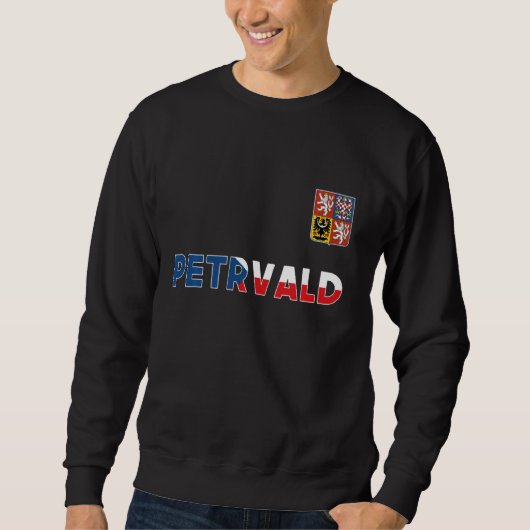 Sweatshirt Petrvald République tchèque Cœur Drapeau Lion Blas (Devant)