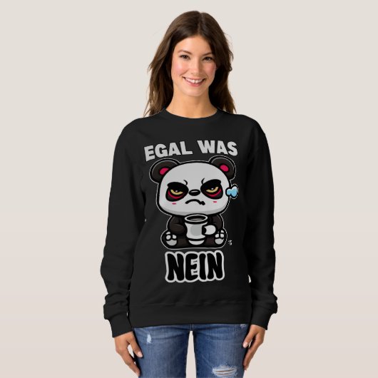 Sweatshirt peu importe non Panda Grumpy (Devant entier)