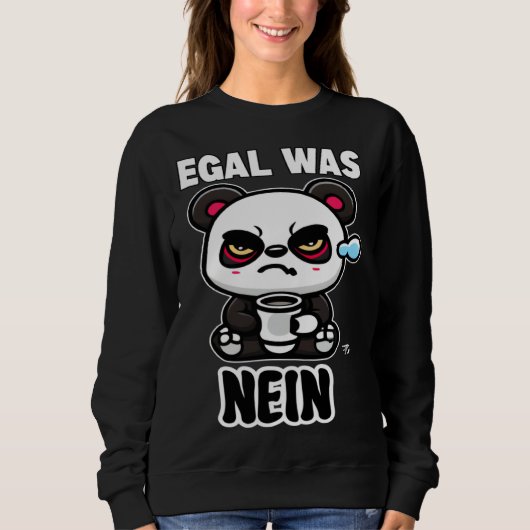 Sweatshirt peu importe non Panda Grumpy (Devant)