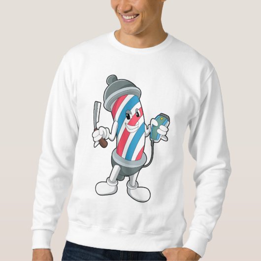 Sweatshirt Peut être Coiffeur avec Rasoir (Devant)