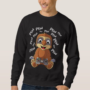 Sweatshirt Pew Gamer Sloth Jeu vidéo Jeu