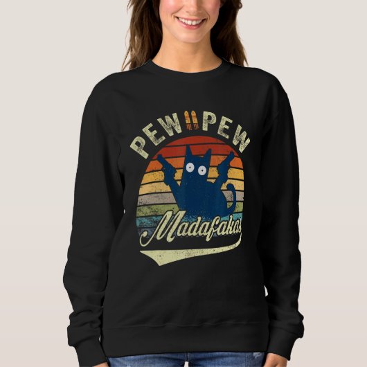 Sweatshirt Pew Madafakas Chats Top Draps Été Pyjamas Pew (Devant)