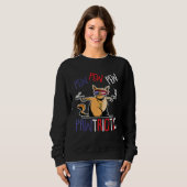 Sweatshirt Pew Pew Pawtriotic Chat 4 juillet Amérique patriot (Devant entier)